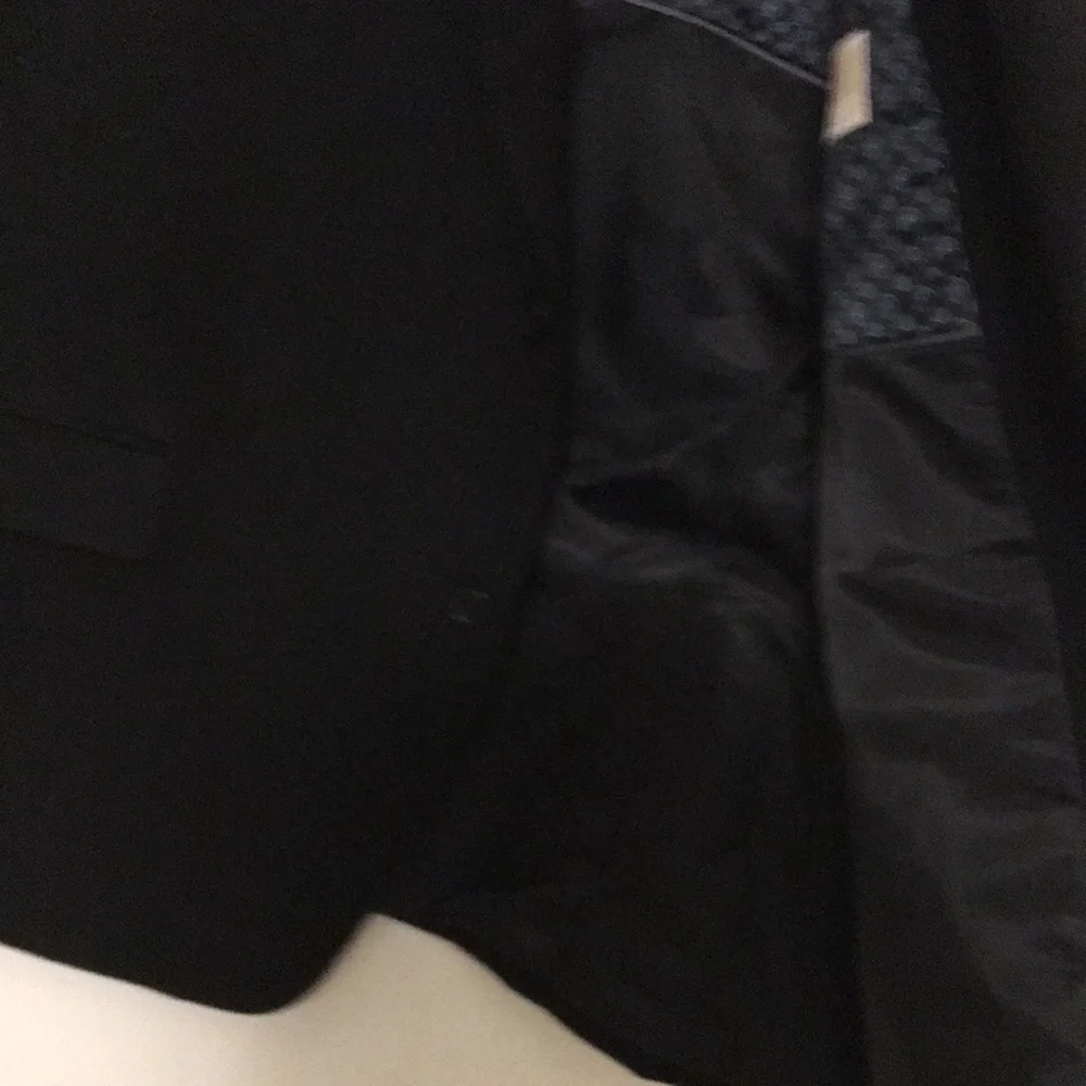 Michael Kors Black Wool Camel Hair Coat Blazer Jacket